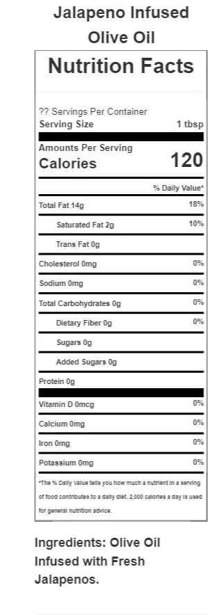 Jalapeno Extra Virgin Olive Oil Olivealittle